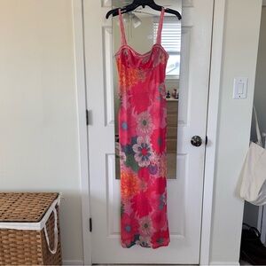 Selfie Leslie Pink Floral Maxi Dress